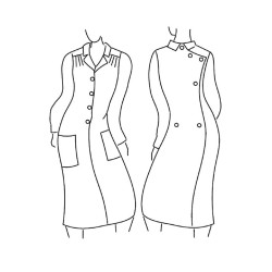 Robe à boutons dans le dos - Motif fleuri L'âge d'or - 4