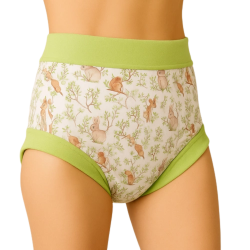 Shorty imperméable noir - Motif forêt Pupus - 1