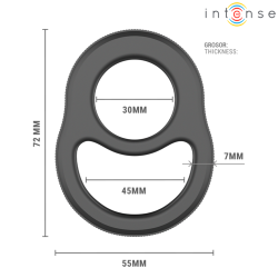 Double anneau de constriction pénis - Modèle 1 - Intense  - 2