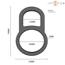 Double anneau de constriction pénis - Modèle 3 - Intense  - 2