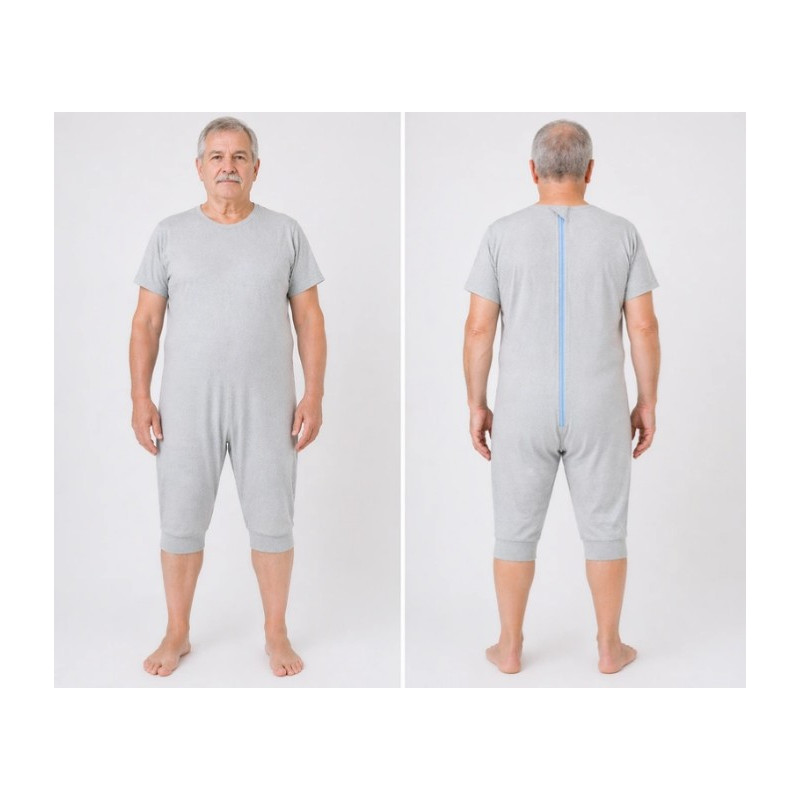 Body adulte avec fermeture au dos - Gris clair Pupus - 1