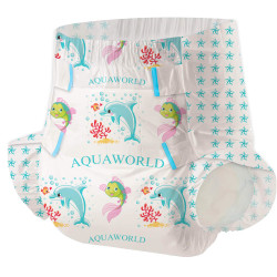 Couches ABDL AQUAWORLD motifs plastifiés AQUAWORLD - 1